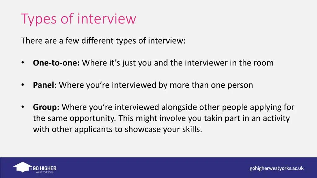 types of interview