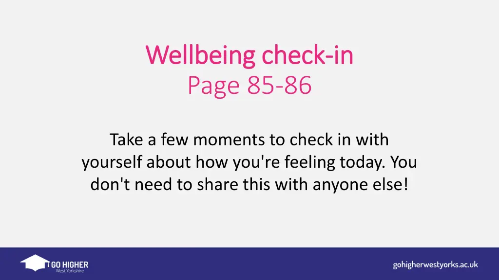 wellbeing check wellbeing check in in page 85 86