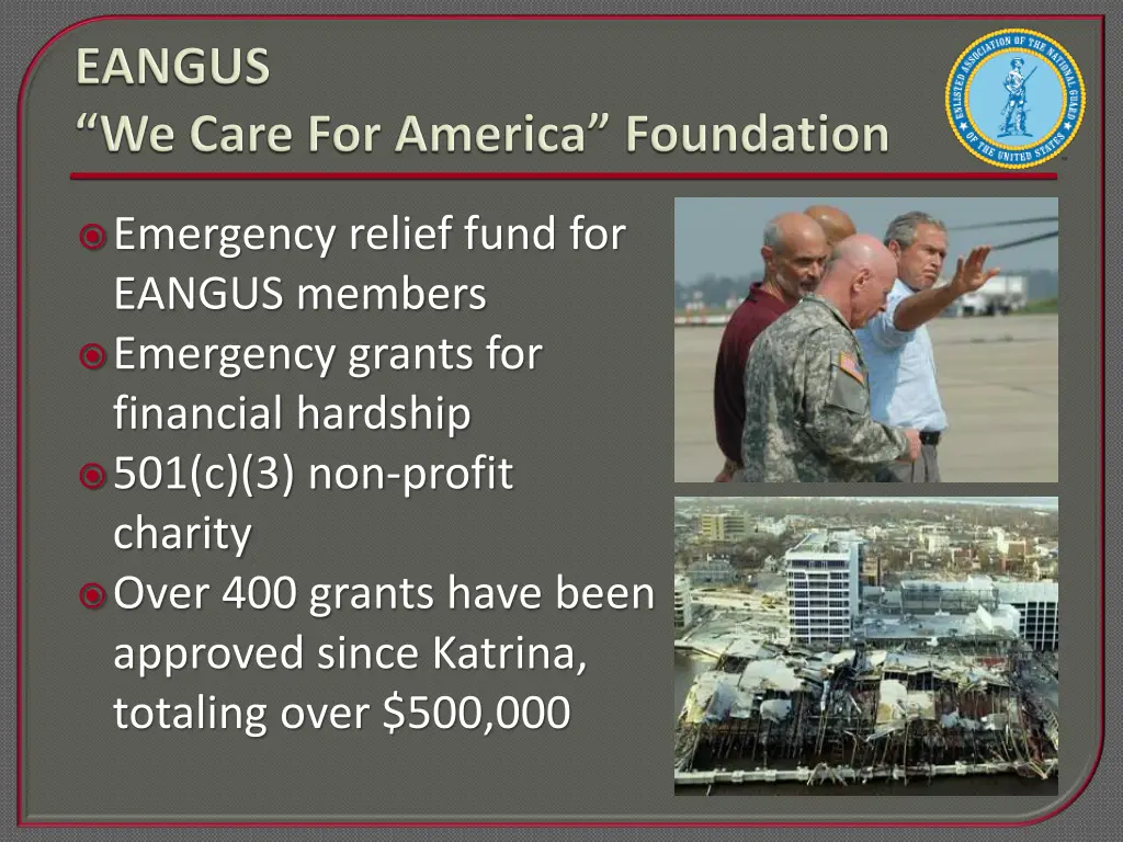 emergency relief fund for eangus members