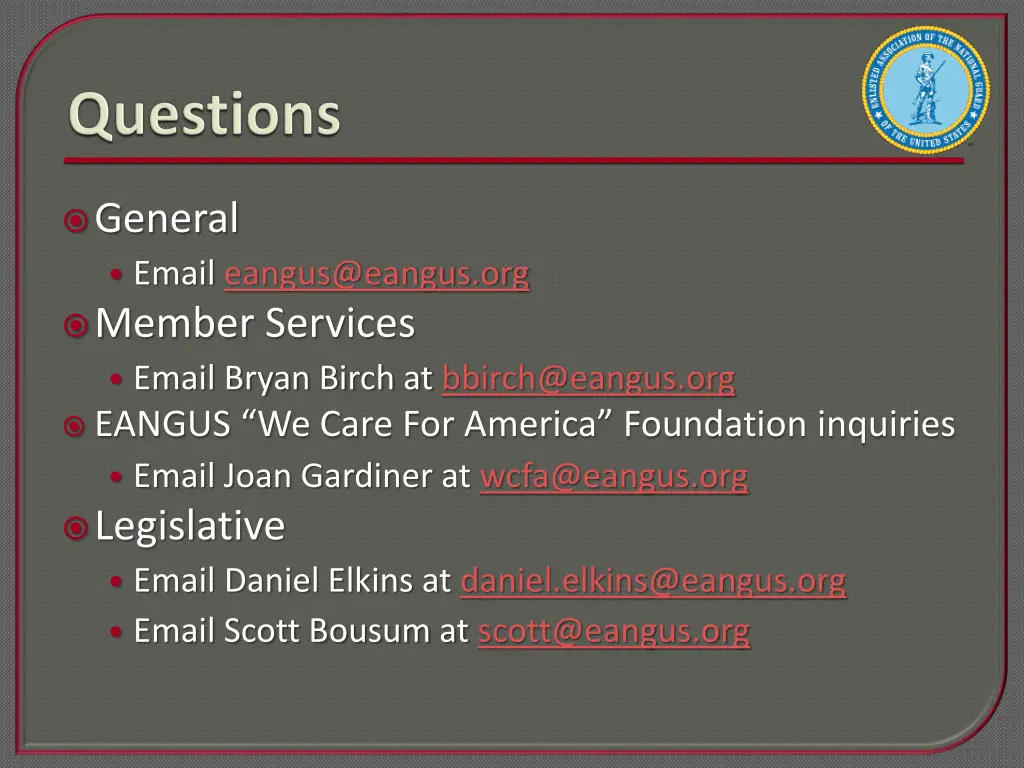 general email eangus@eangus org member services