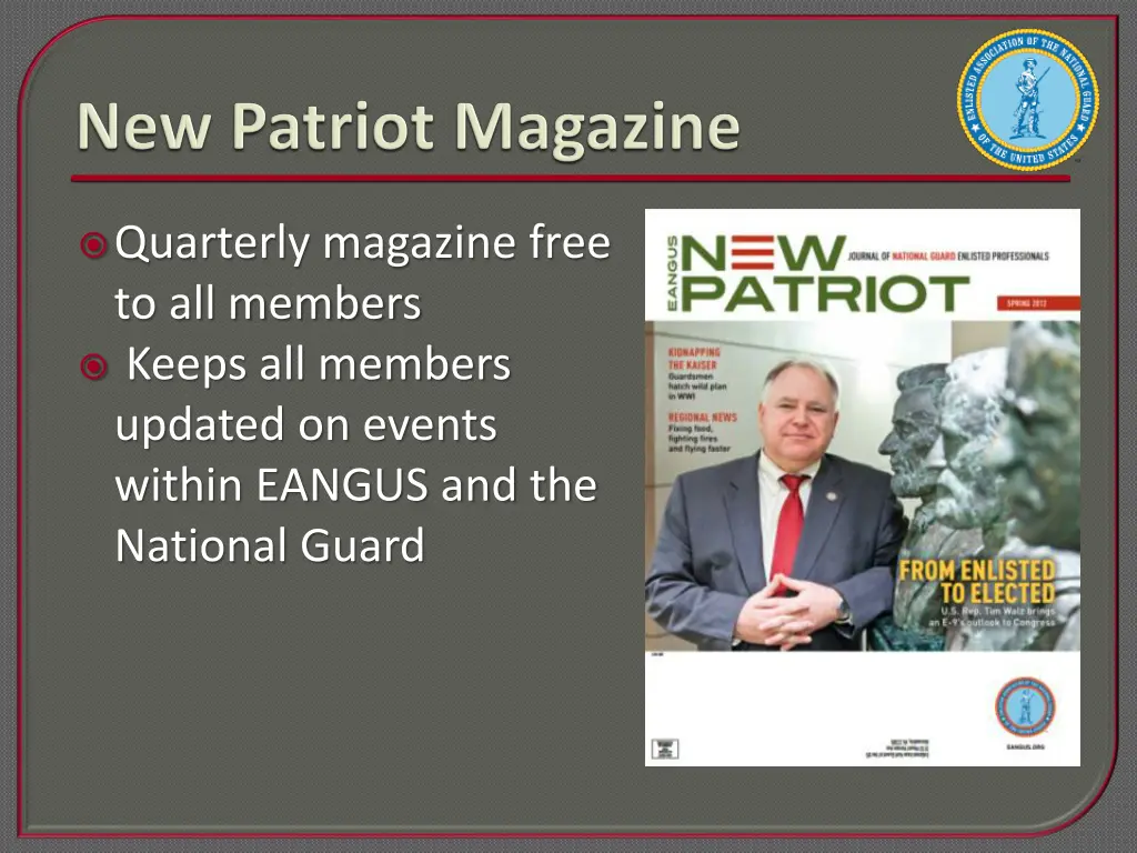 quarterly magazine free to all members keeps