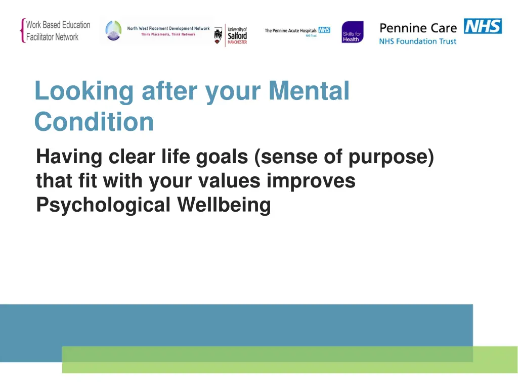 looking after your mental condition having clear