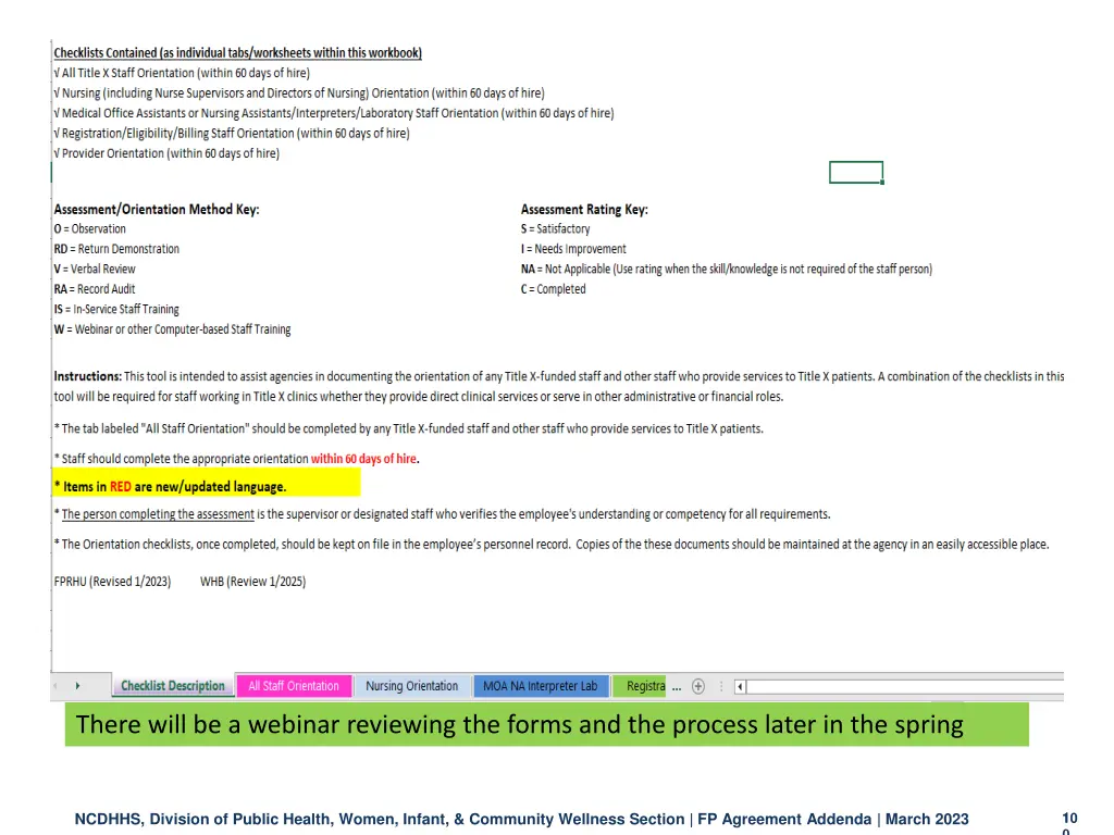 there will be a webinar reviewing the forms