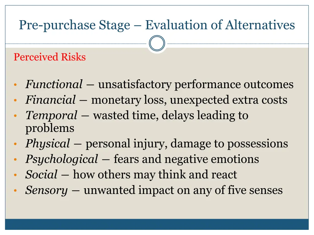 pre purchase stage evaluation of alternatives 2