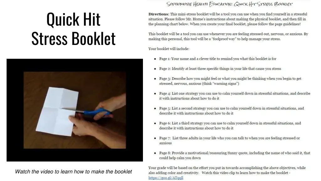 quick hit stress booklet