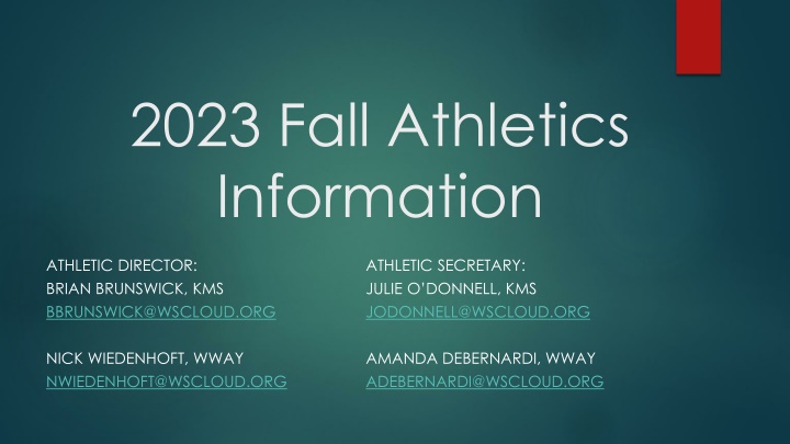 2023 fall athletics information