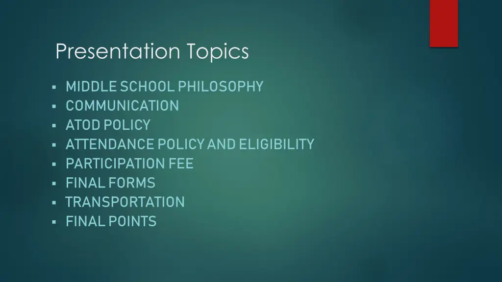 presentation topics