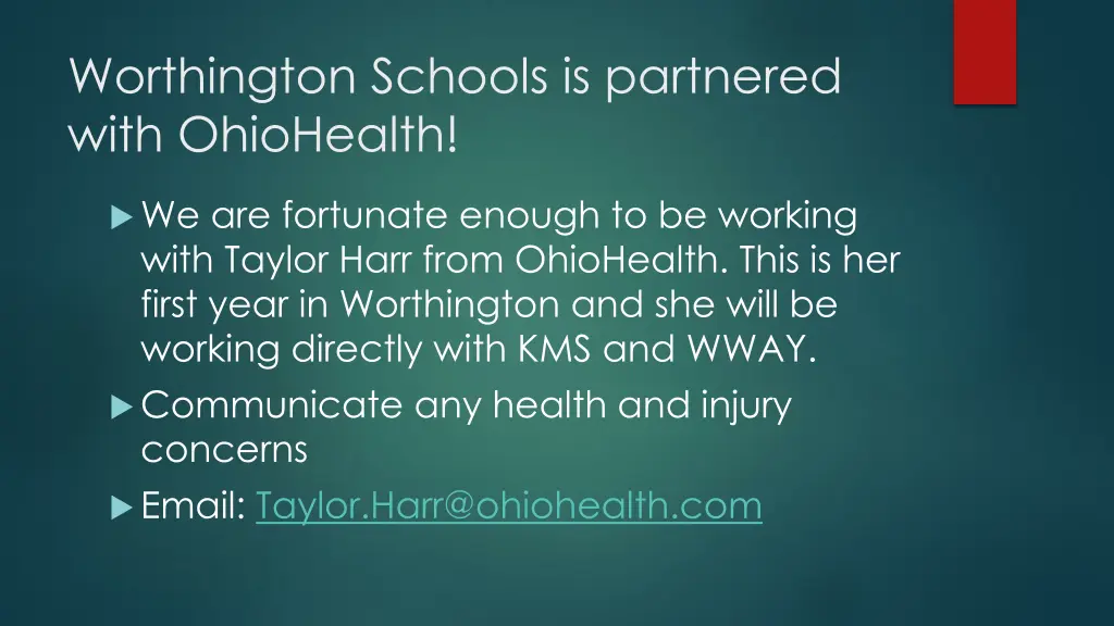 worthington schools is partnered with ohiohealth