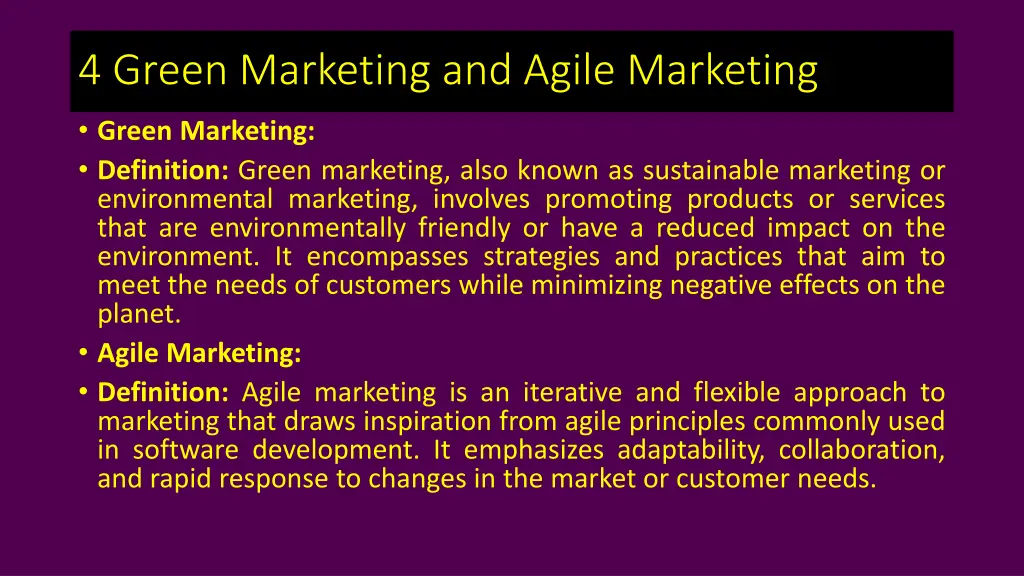 4 green marketing and agile marketing