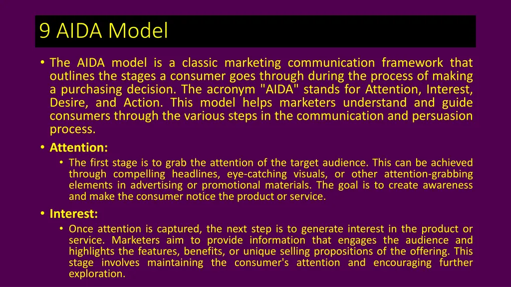 9 aida model
