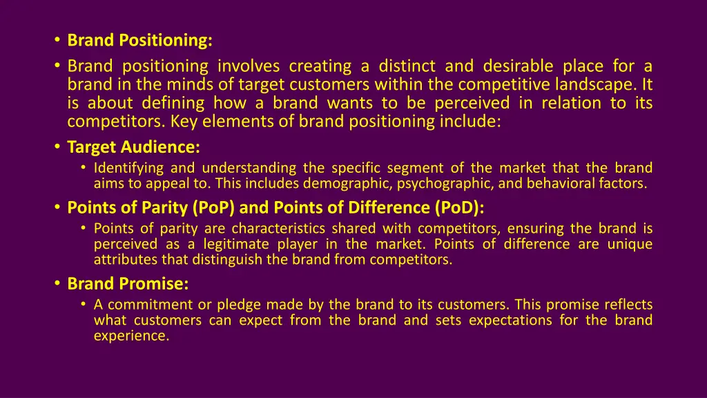 brand positioning brand positioning involves
