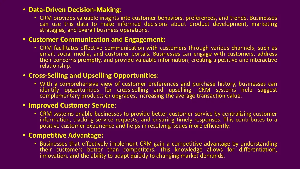 data driven decision making crm provides valuable