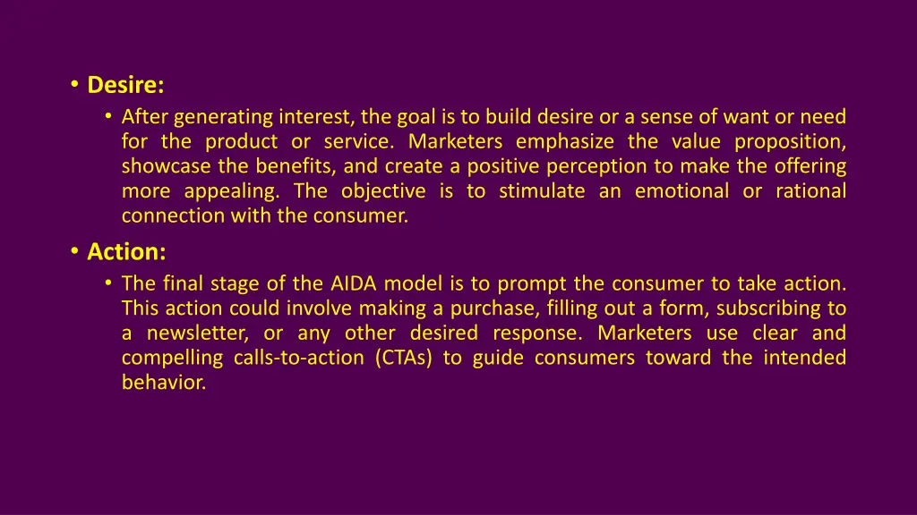 desire after generating interest the goal