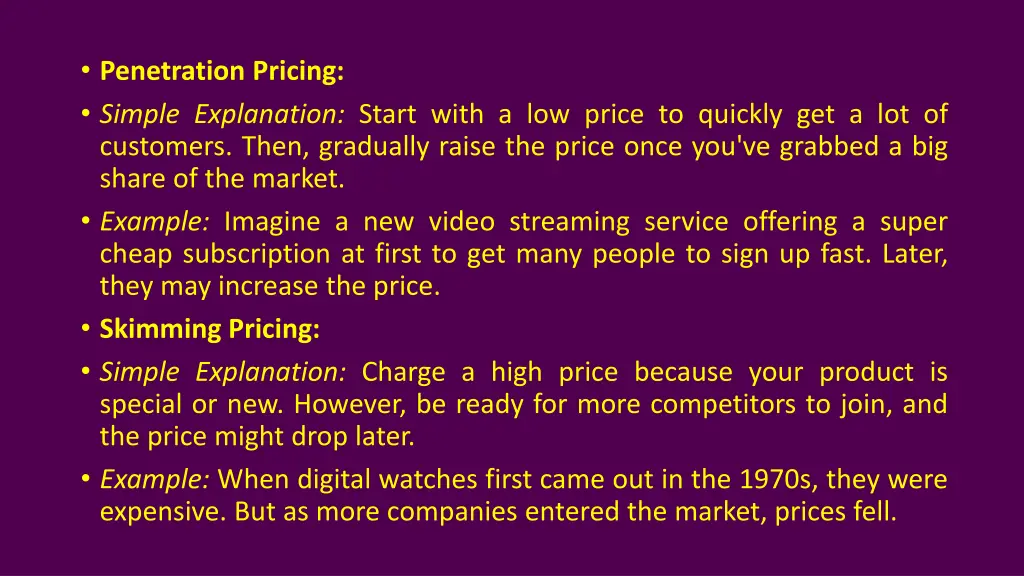 penetration pricing simple explanation start with