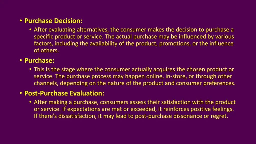purchase decision after evaluating alternatives