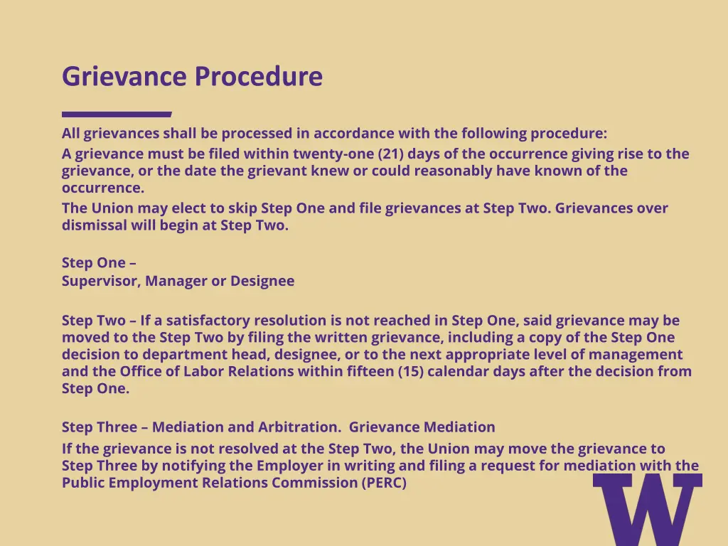 grievance procedure