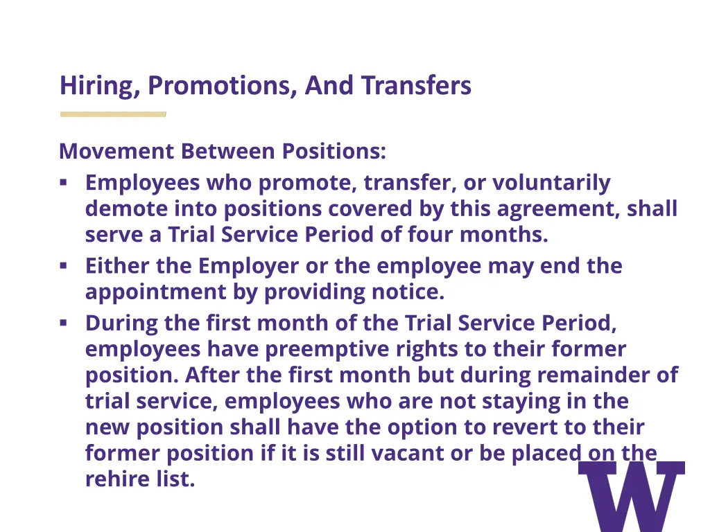 hiring promotions and transfers