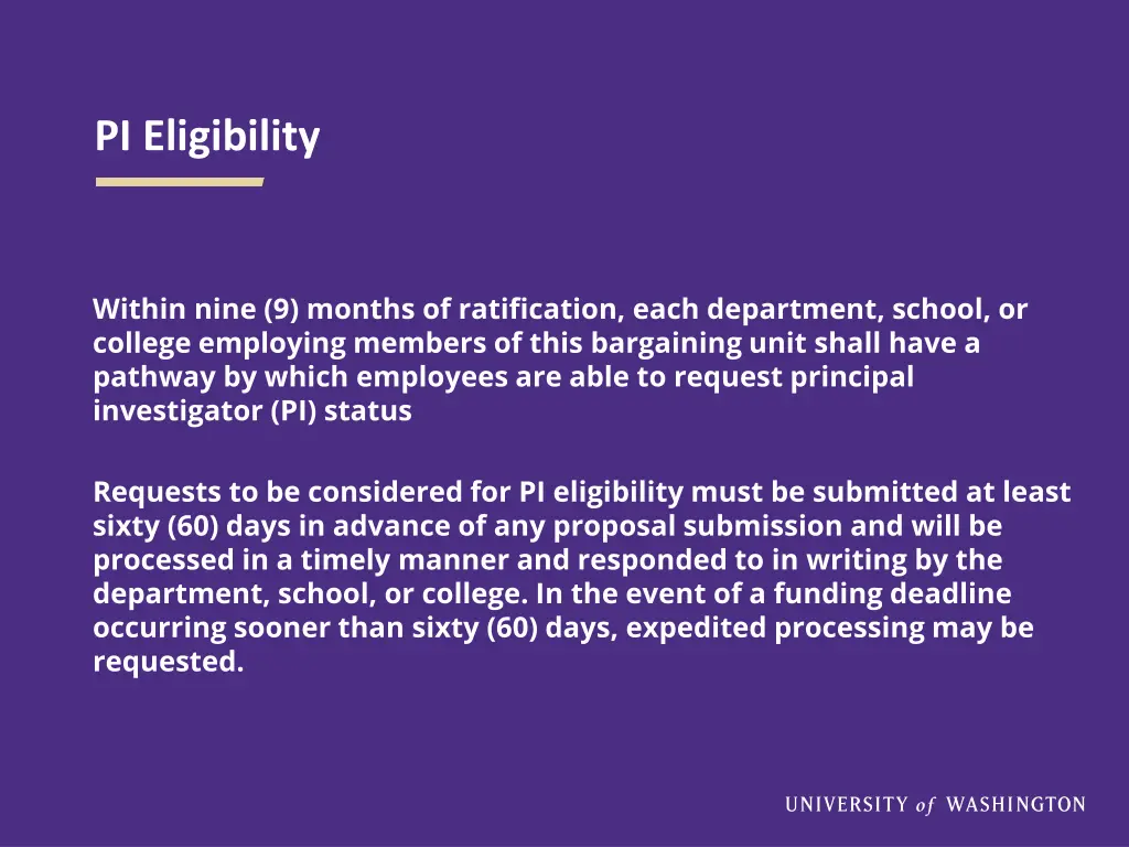 pi eligibility