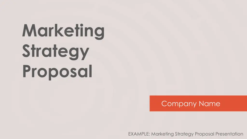 marketing strategy proposal 1