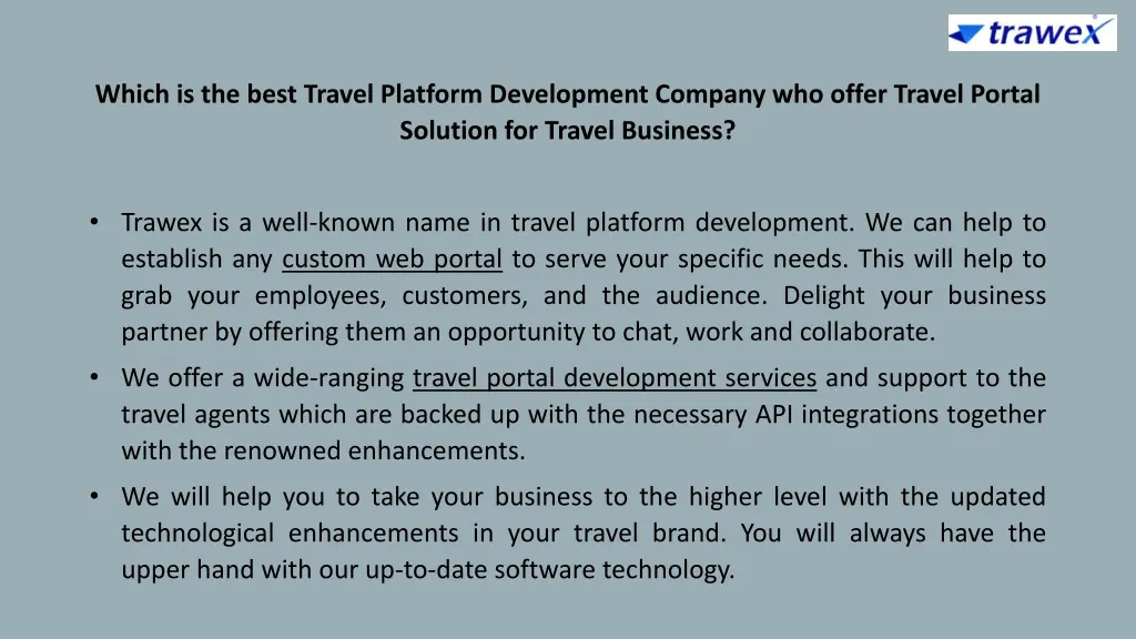 which is the best travel platform development