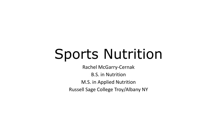 sports nutrition