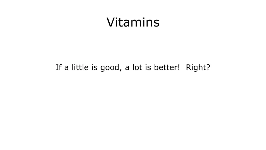 vitamins