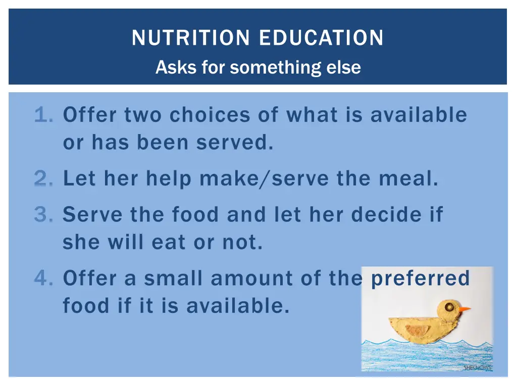 nutrition education asks for something else