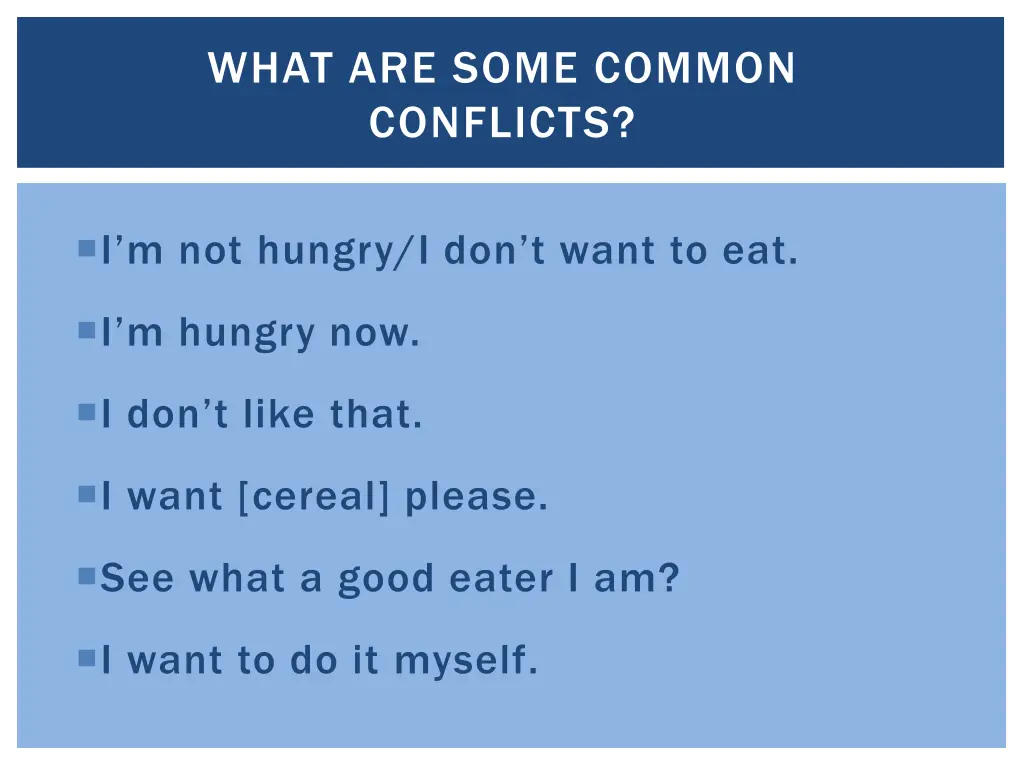 what are some common conflicts