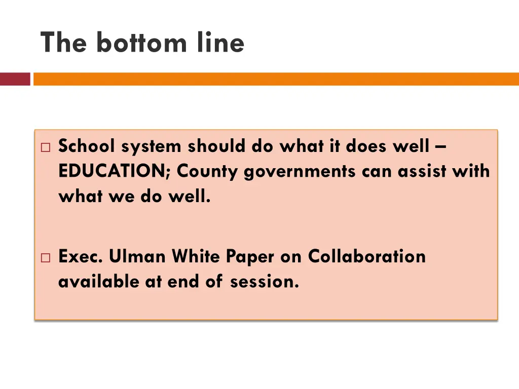 the bottom line