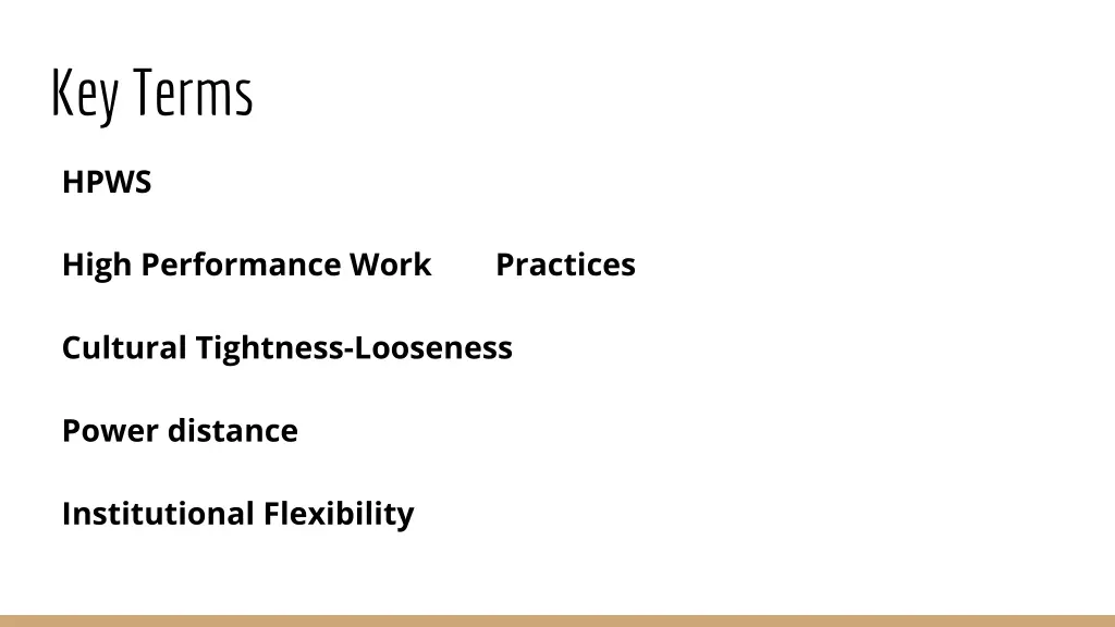 key terms