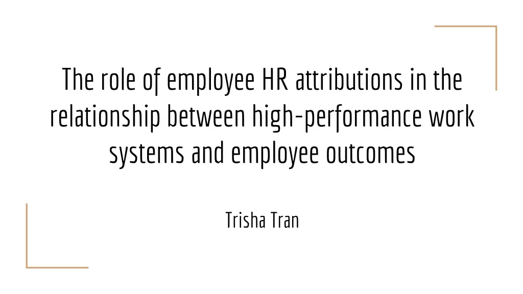 the role of employee hr attributions