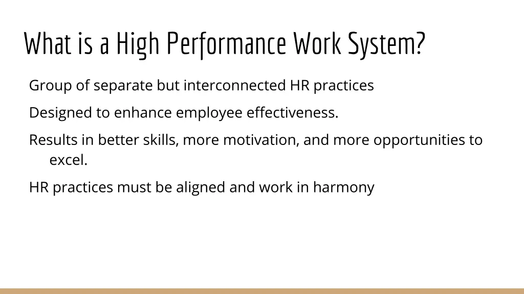 what is a high performance work system
