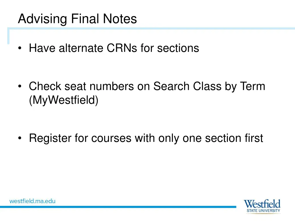 advising final notes