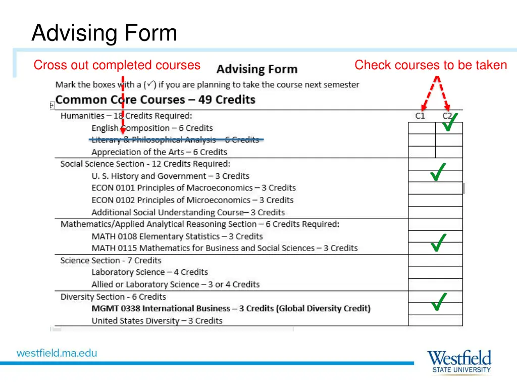 advising form