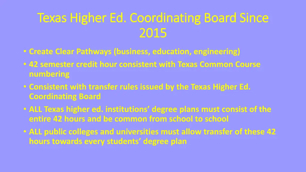 texas higher ed coordinating board since texas