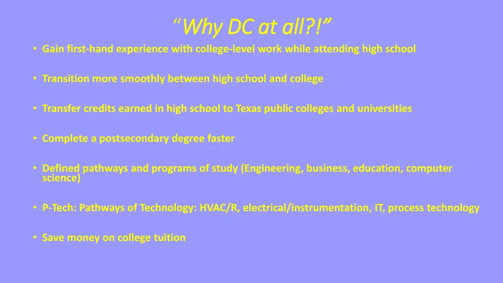 why dc at all why dc at all
