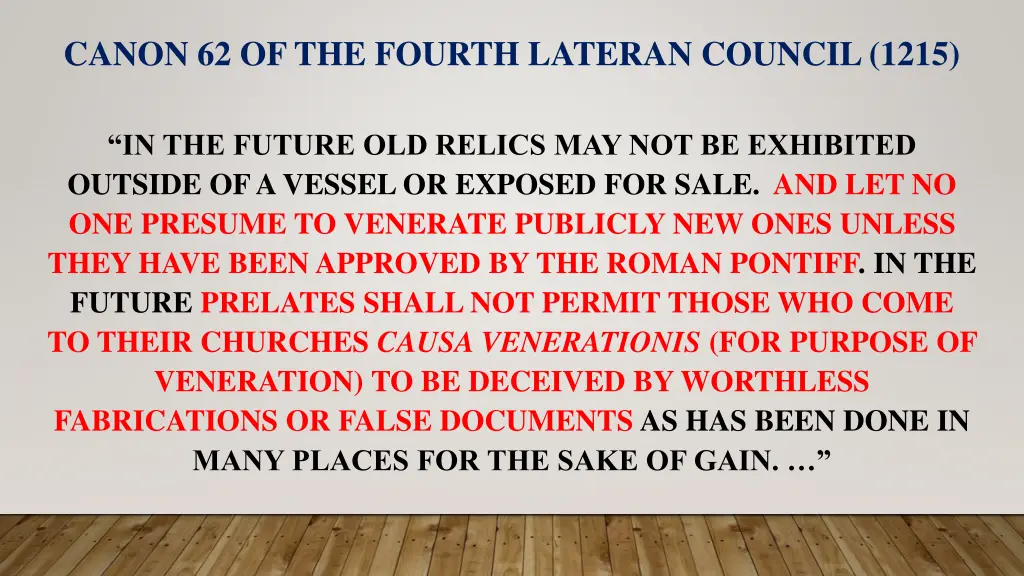 canon 62 of the fourth lateran council 1215