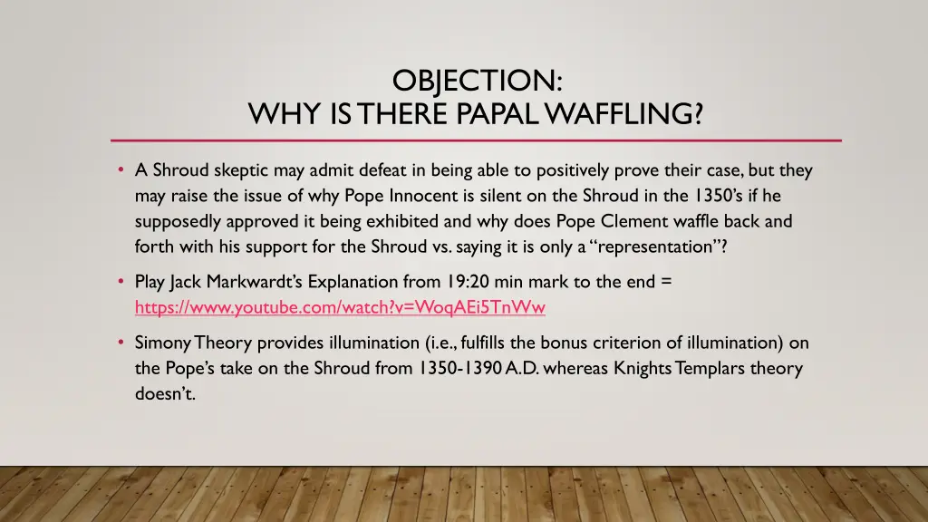 objection