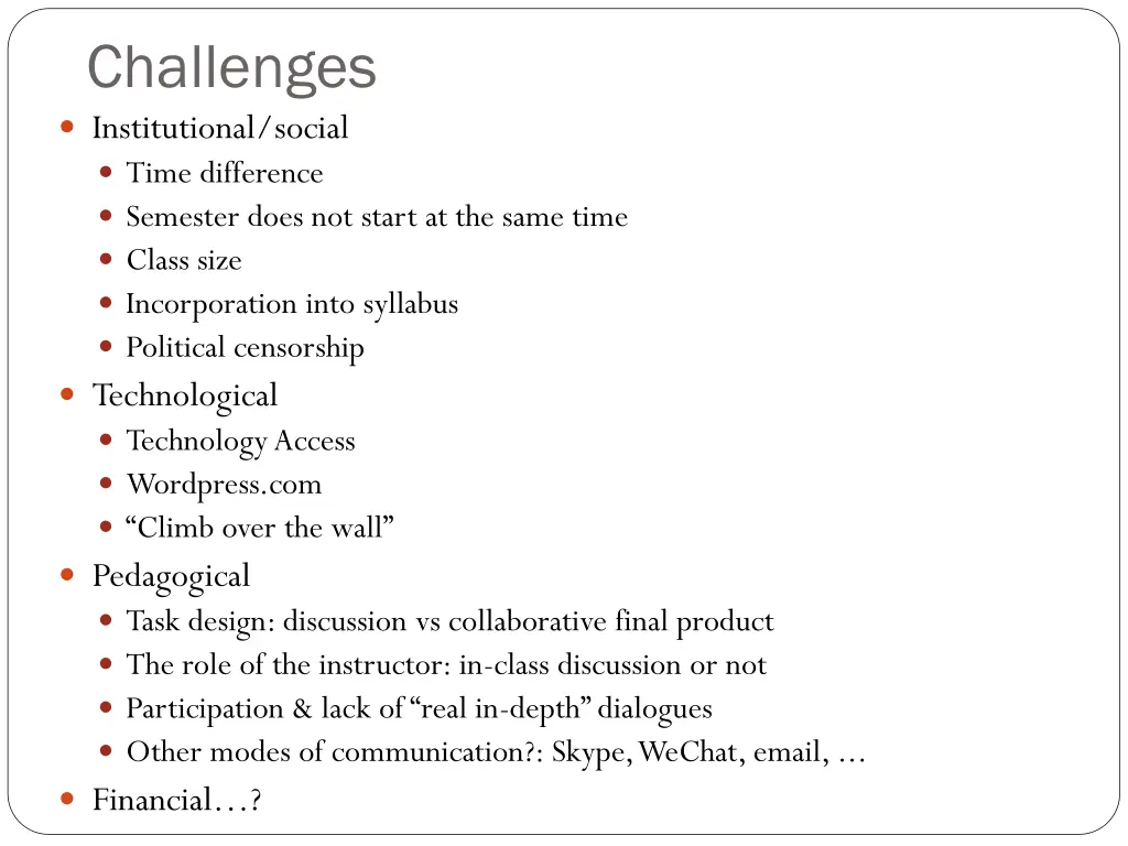 challenges institutional social time difference