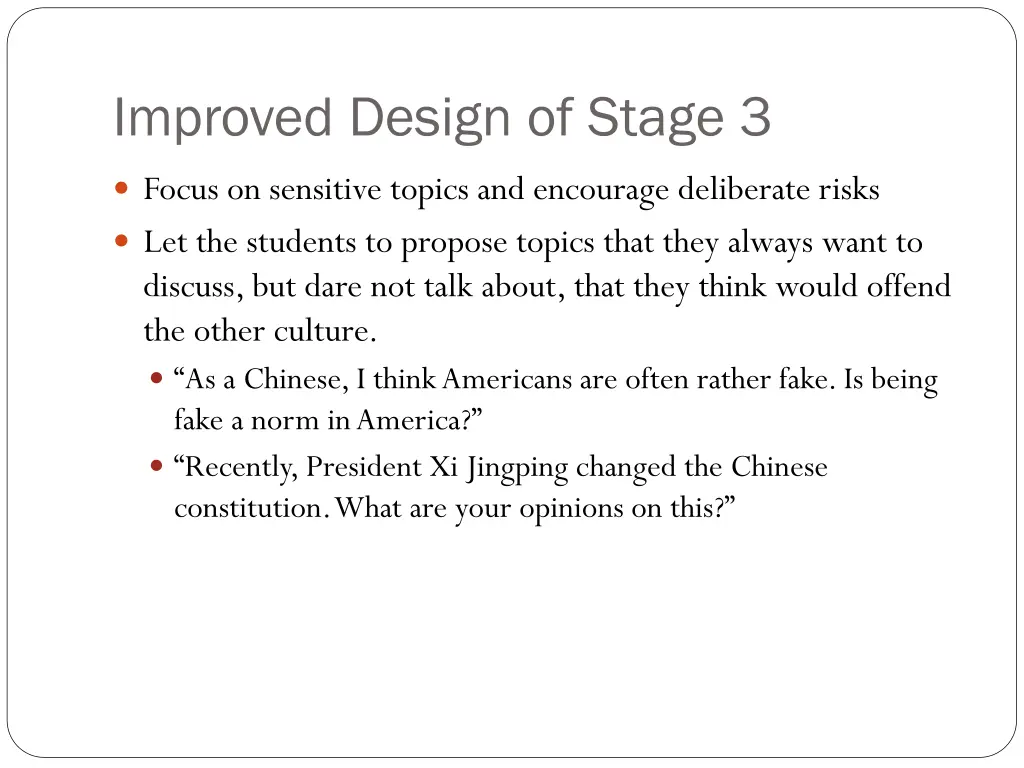 improved design of stage 3