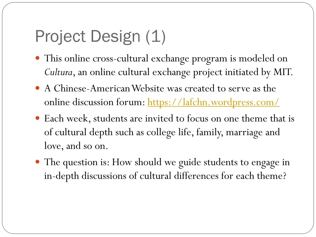 project design 1