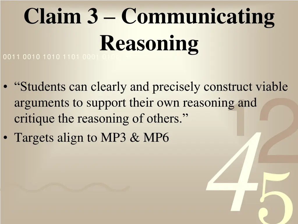 claim 3 communicating reasoning