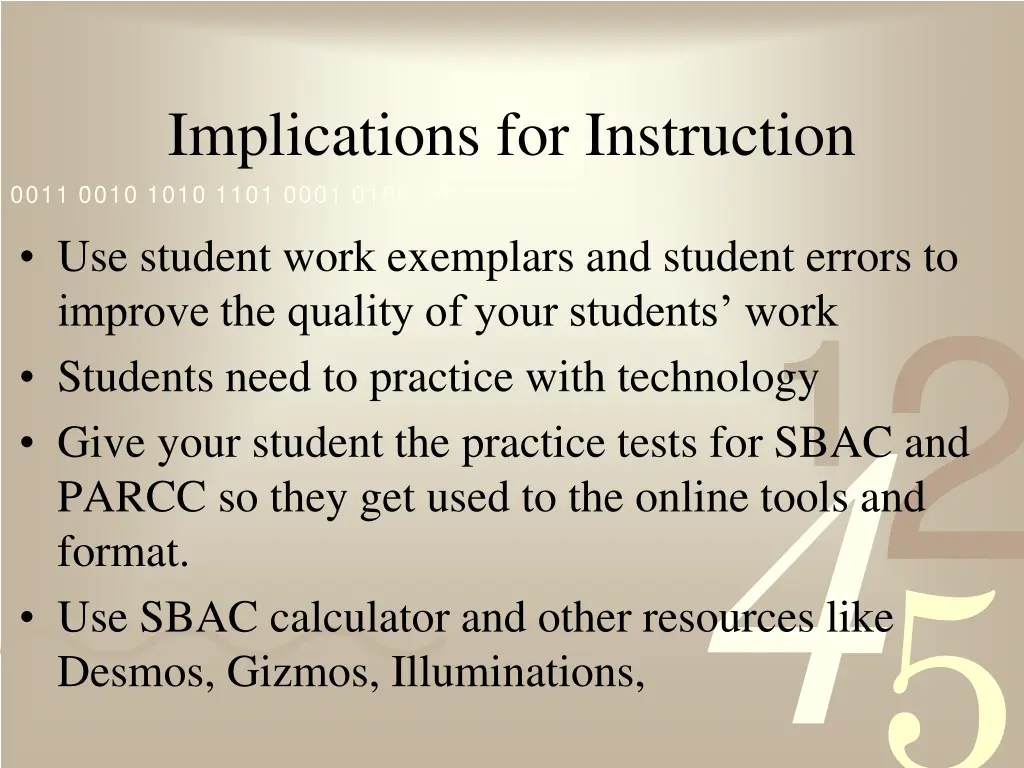 implications for instruction 1