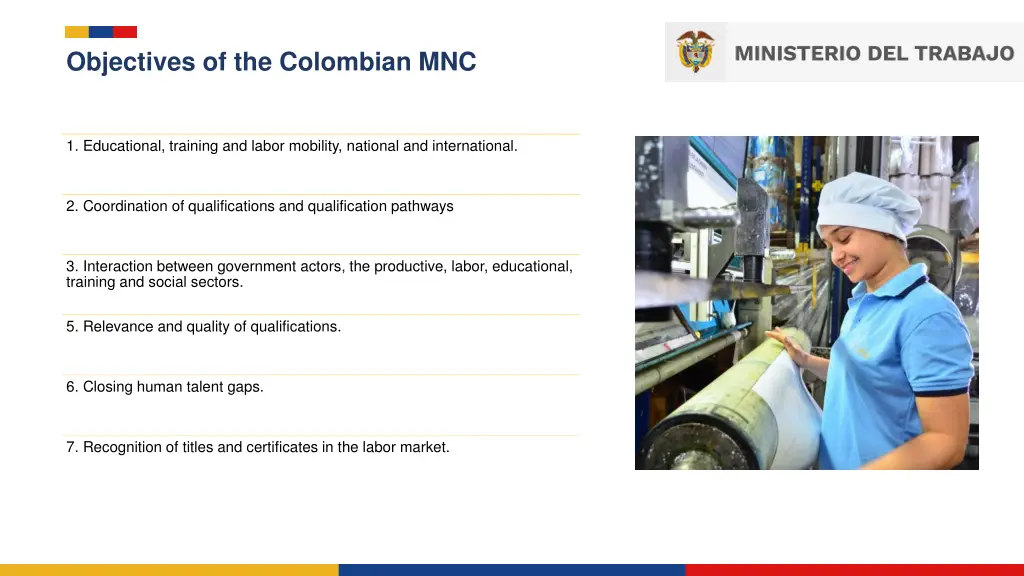 objectives of the colombian mnc