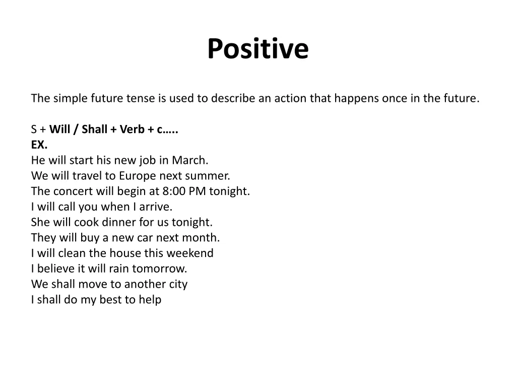 positive