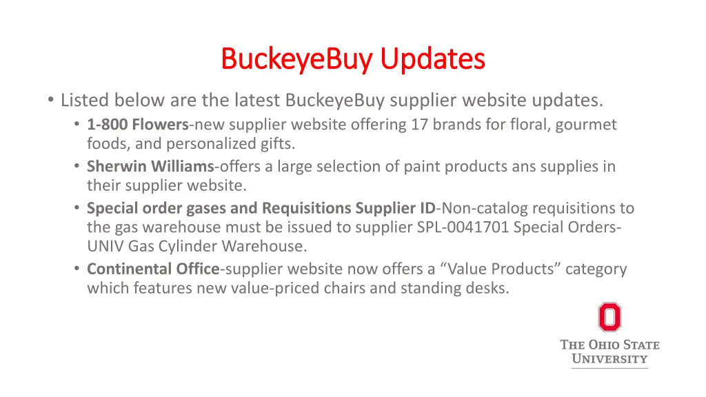 buckeyebuy buckeyebuy updates