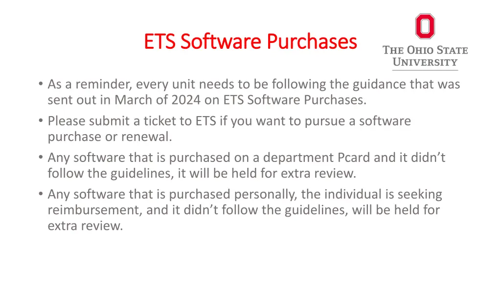 ets software purchases ets software purchases