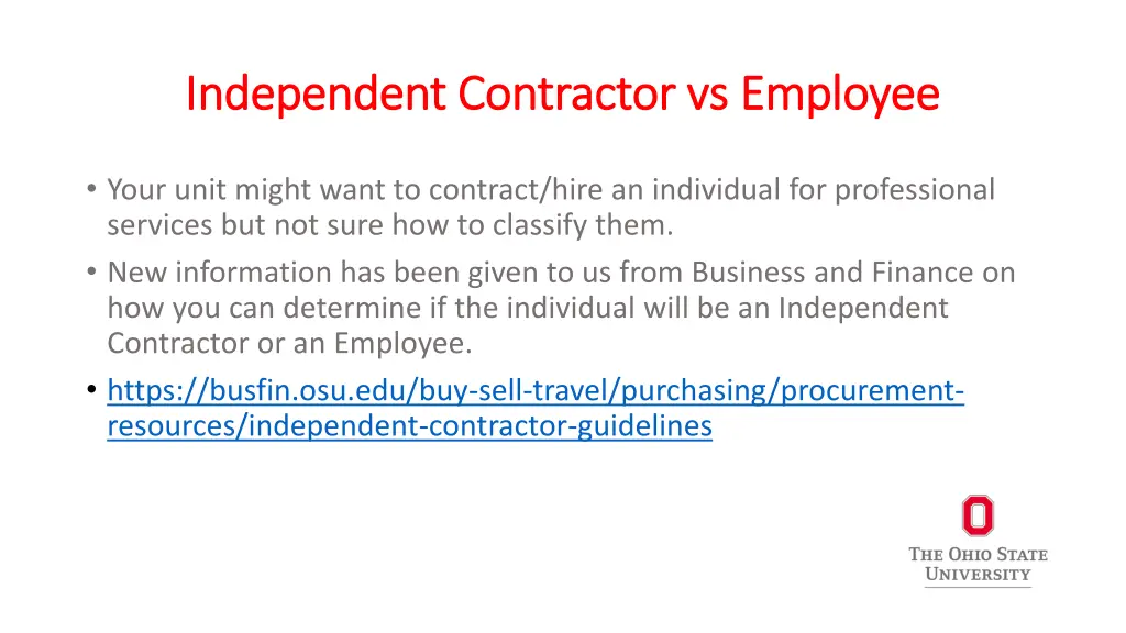 independent contractor vs employee independent