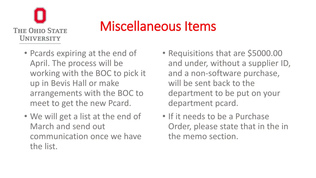 miscellaneous items miscellaneous items