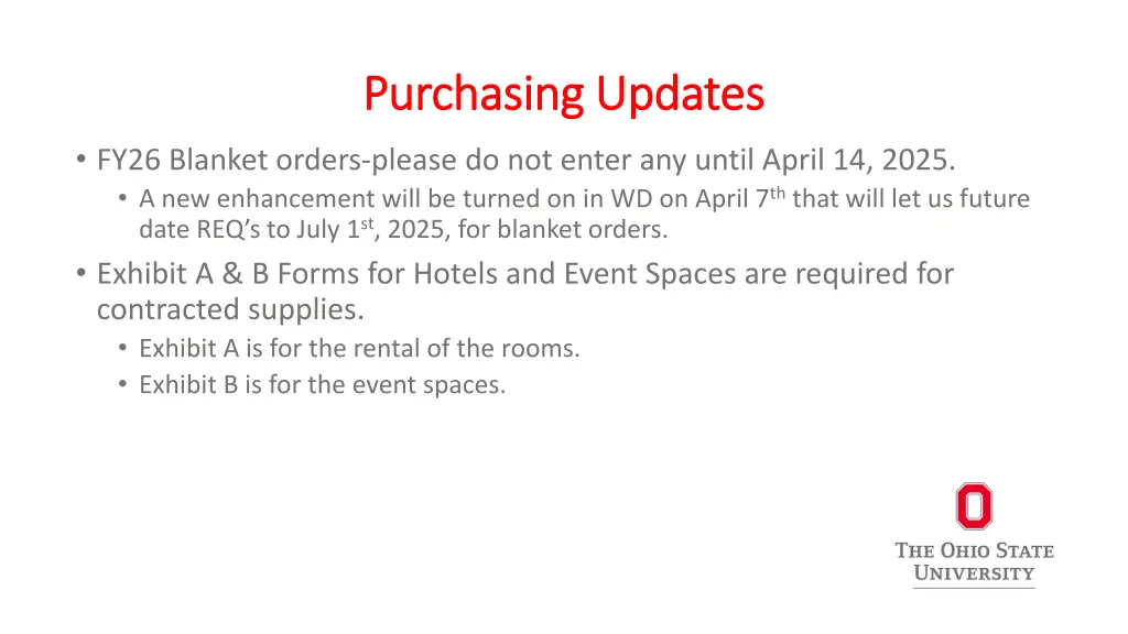 purchasing updates purchasing updates